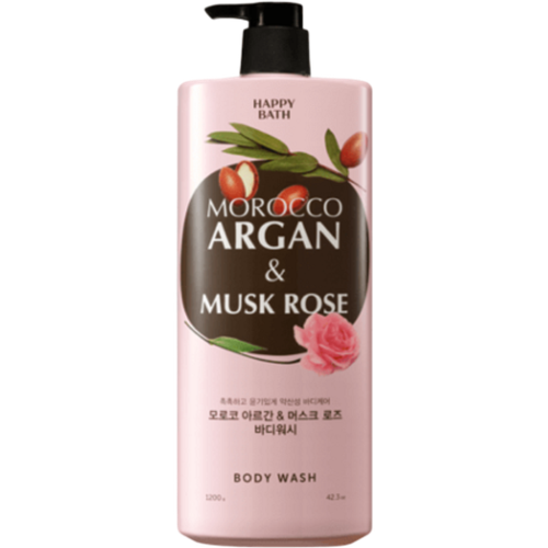 Happy Bath Morocco ArganMusk Rose Body Wash Гель для душа с марокканским аргановым маслом с ароматом розы - 1200 мл 1904₽
