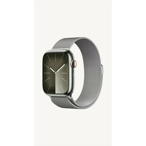 Умные часы Apple Watch Series 9 41 мм Stainless Steel Case GPSCellular Silver Milanese Loop 10750000₽