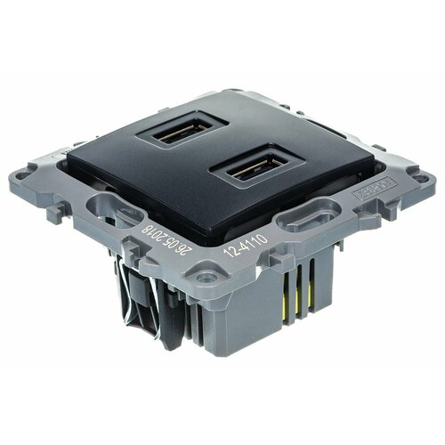 ЭРА 12-4110-05 Устройство зарядное USB 230В5В-2100мА IP20 антрацит Б0027495 4180₽