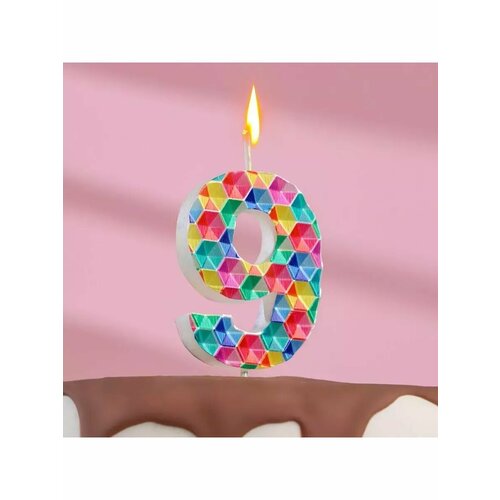 Свеча в торт на шпажке Калейдоскоп цифр 513₽