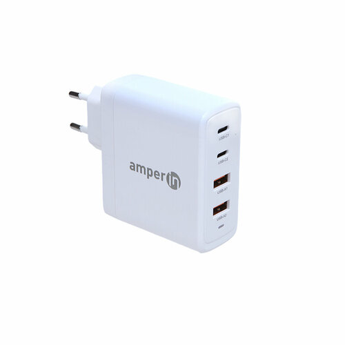 Зарядное устройство Amperin YDS-TC120-022 GaN USB-A1A2 - USB-C1C2 100W White 101849 2700₽
