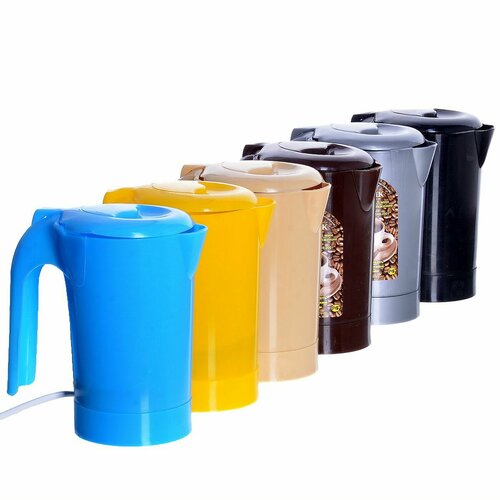 Мини-чайник 05л пластик нержавеющая сталь мощность 600Вт 475₽