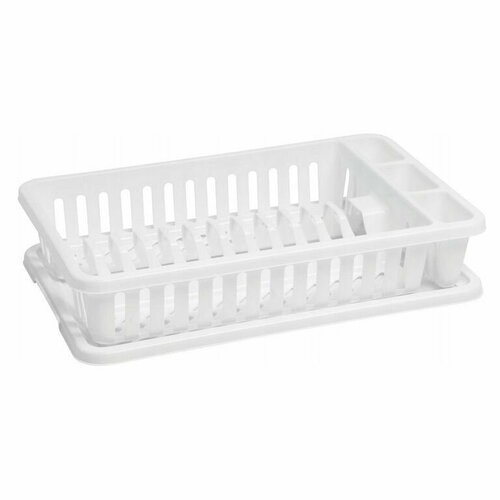 Сушилка для посуды с поддоном Curver 26,5*42*8,8 см, белый