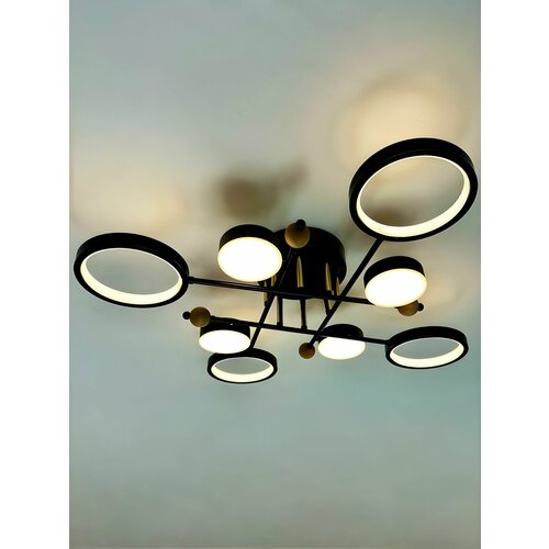 Люстра потолочная черная Сканди LED 120Вт 6410₽