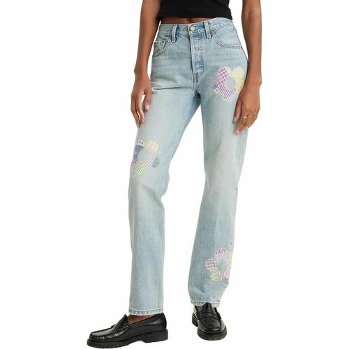 фото Джинсы классические levi's 501 original, размер w28/l30, light indigo