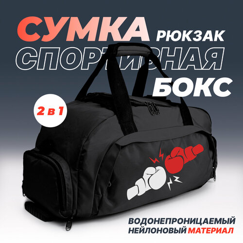 Сумка спортивная Aika, 25 л, 23х25х45 см, черный