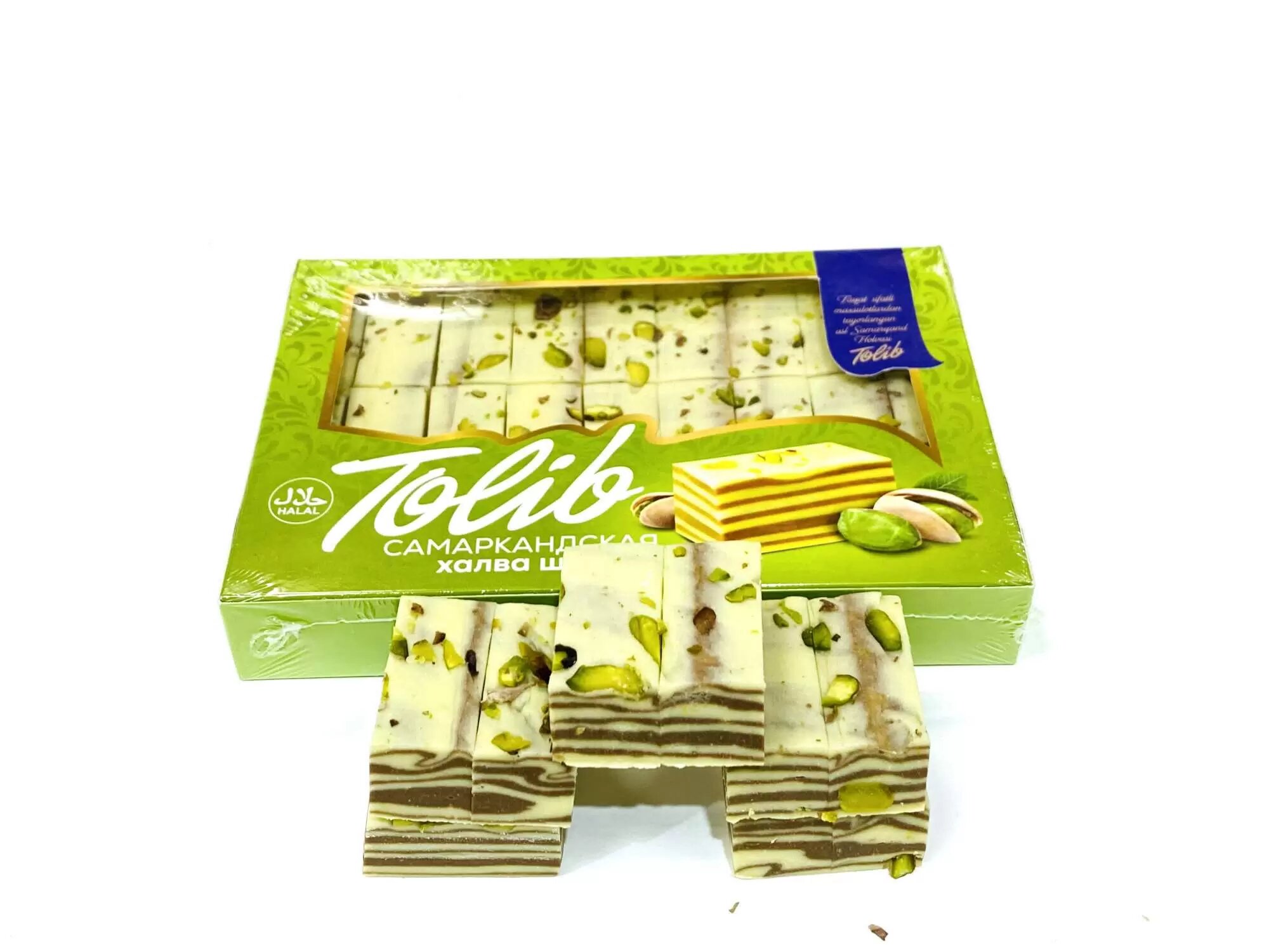 Халва узбекская tolib 500гр./ Фисташковая/ сливочный вкус/восточные сладости