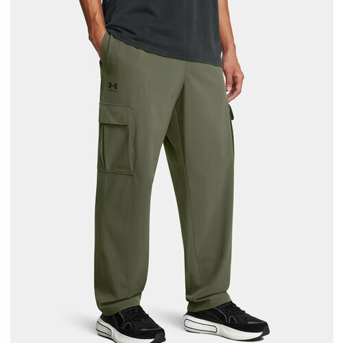 фото Брюки карго under armour ua vibe woven cargo pants, размер xl, зеленый