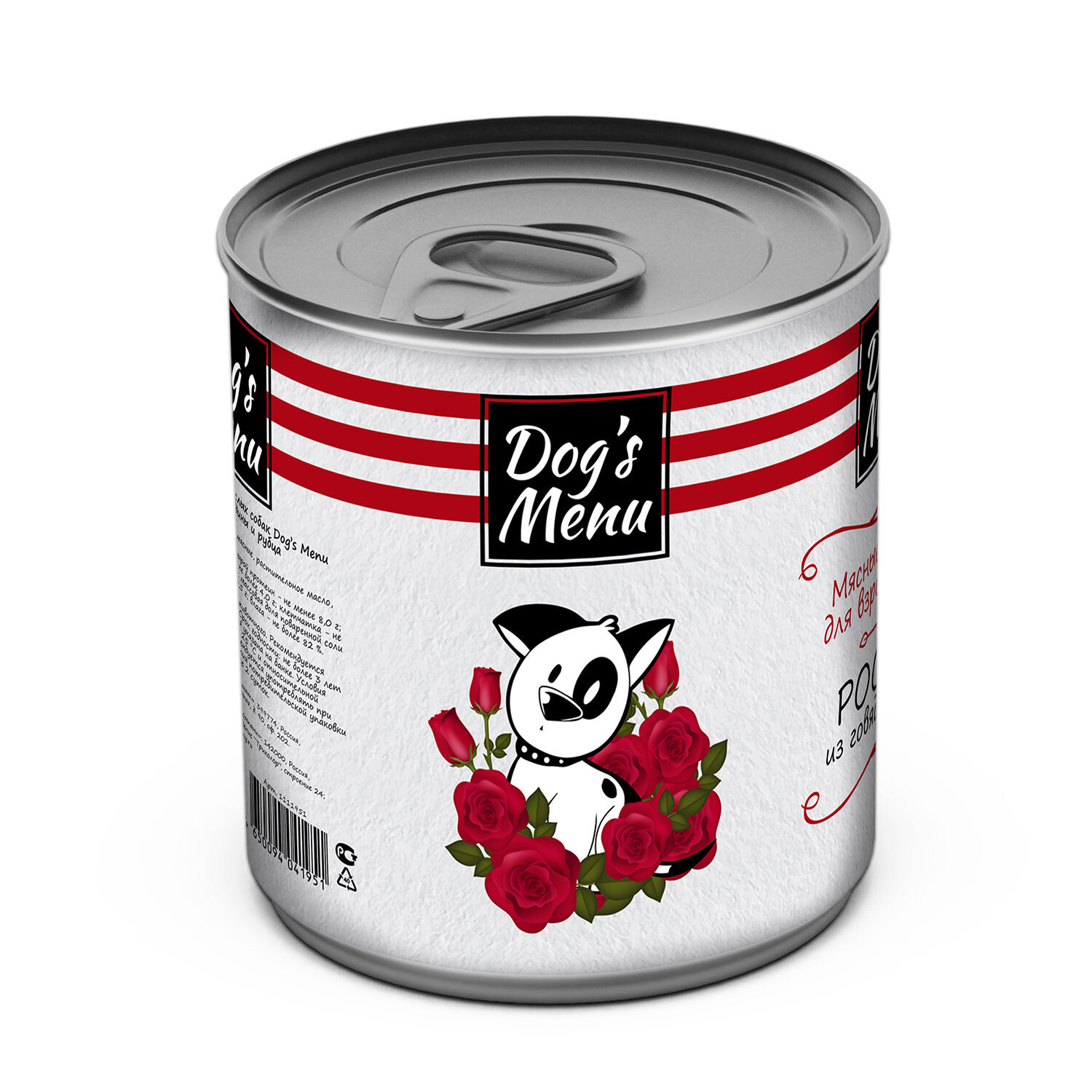 Dog`s Menu 750 г консервы для взрослых собак ростбиф из говядины и рубца 1х6 — фото 1
