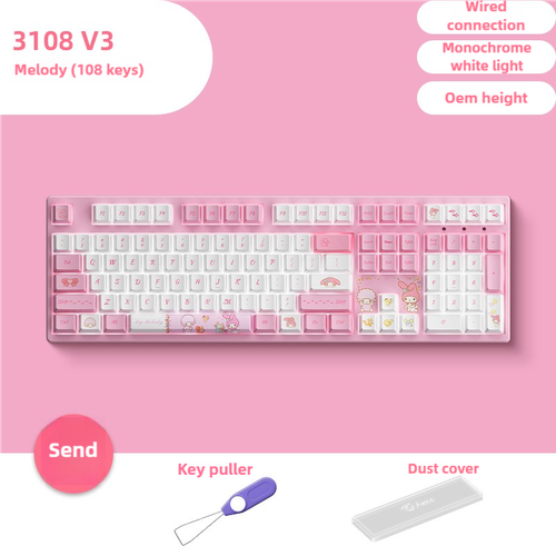 Akko Melody 108 клавиш Механическая клавиатура PBT Keycaps USB 7243₽