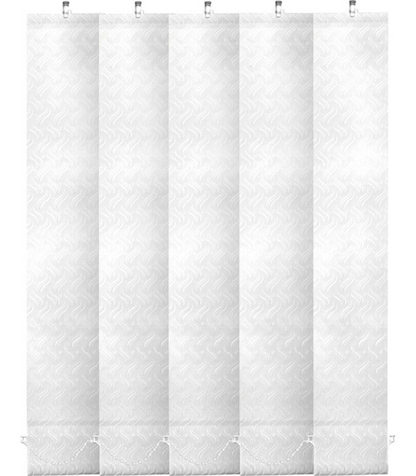 Ламели для вертикальных жалюзи 180 см Аврора белые (5 шт.)