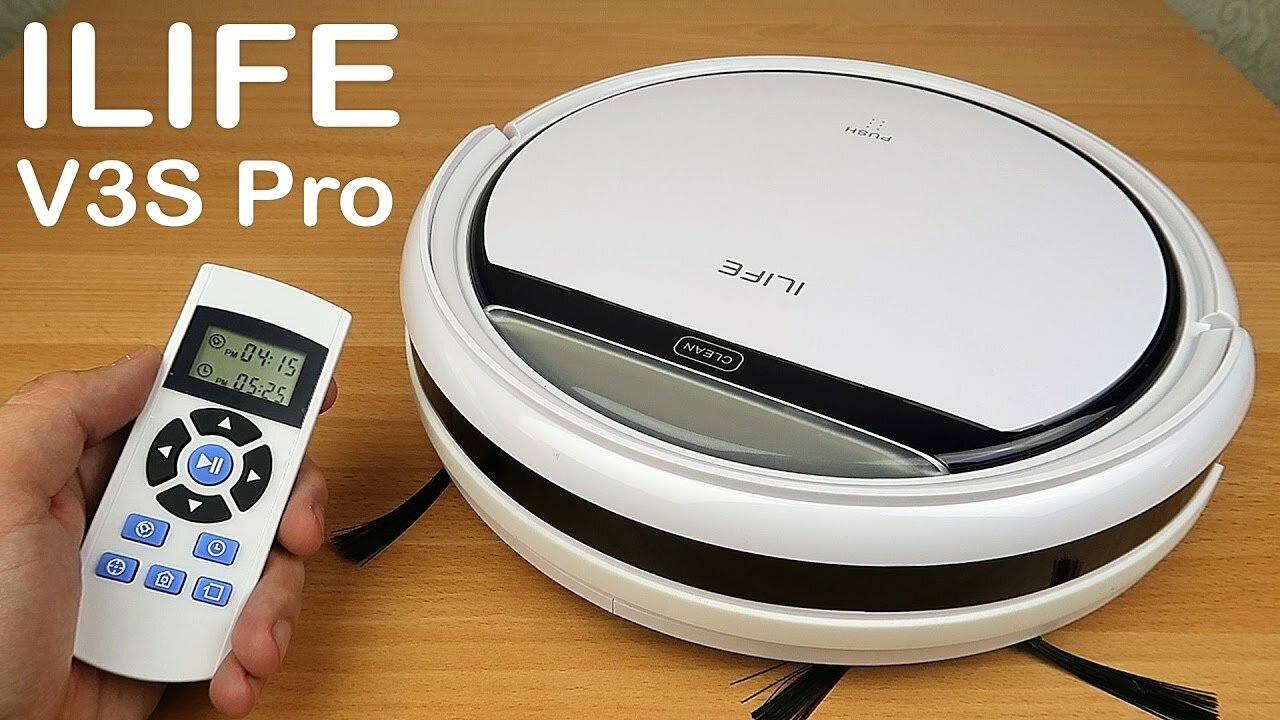 Робот-пылесос ILIFE V3S PRO с пультом, компактный и тонкий, 3200мАч Новый