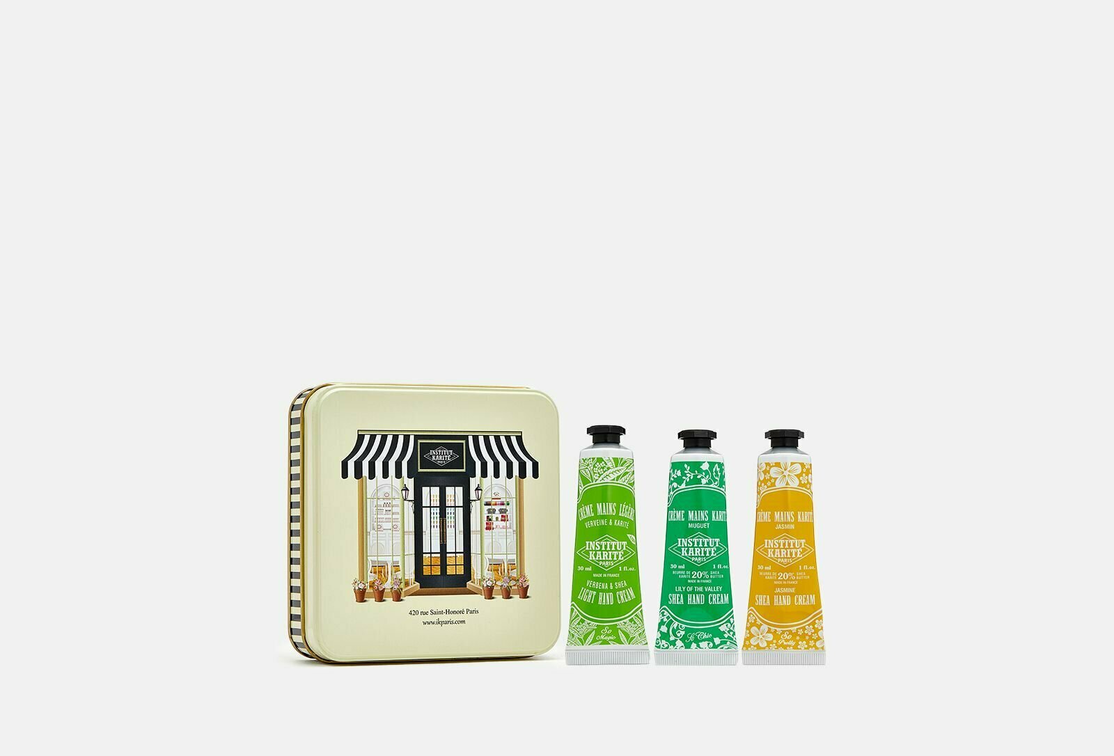 Набор кремов для рук с маслом ши INSTITUT KARITE PARIS jasmin, verveine, muguet