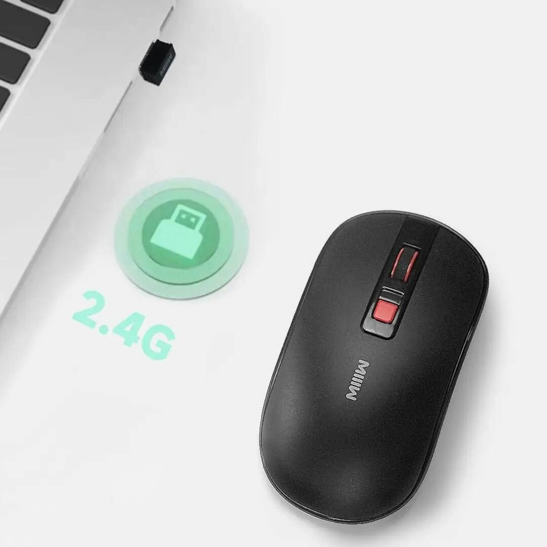 Беспроводная компьютерная мышь Xiaomi MIIIW Wireless Mouse Lite (MW23M21) Black