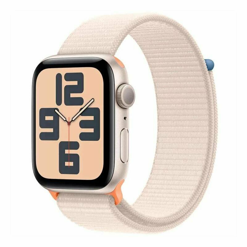 Умные часы Apple Watch SE (2-е поколение 2023), 40 мм, алюминий цвета «сияющая звезда», тканевый ремешок