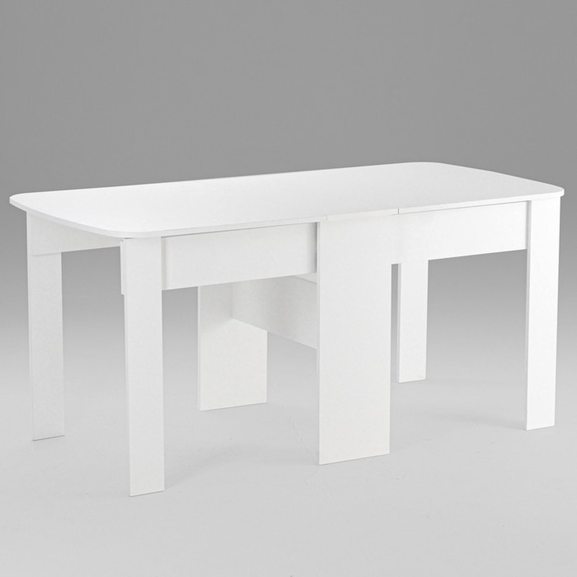 Стол-книжка Клик Мебель, ЛДСП, современный стиль, белый, 165х80х75 см