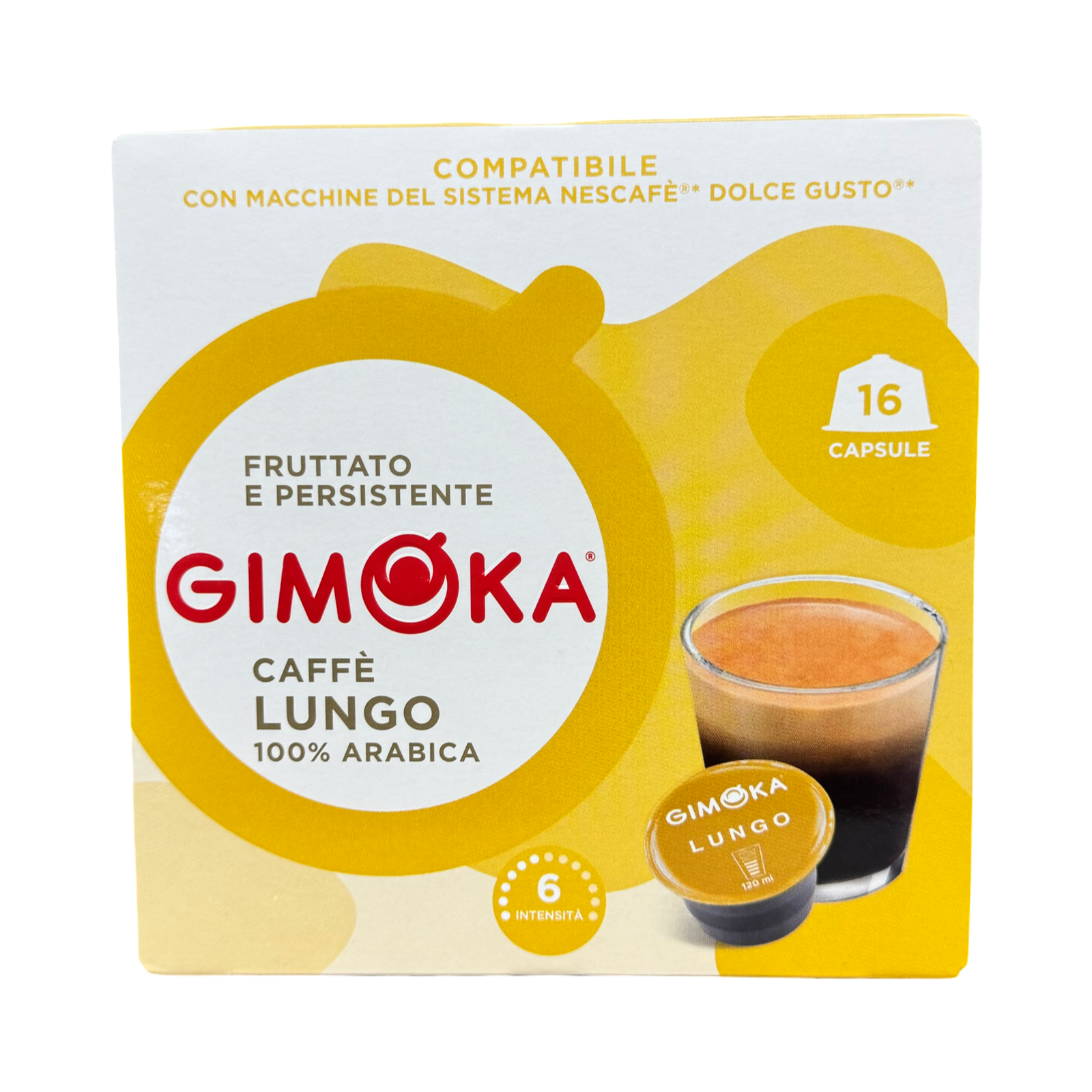 Кофе в капсулах Gimoka Dolce Gusto Lungo, интенсивность 7, 16 шт