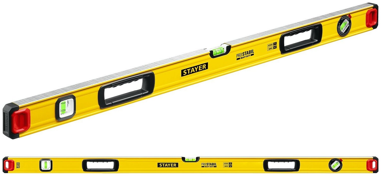 STAYER ProSTABIL 1500 мм уровень строительный фрезерованный (3471-150_z02)