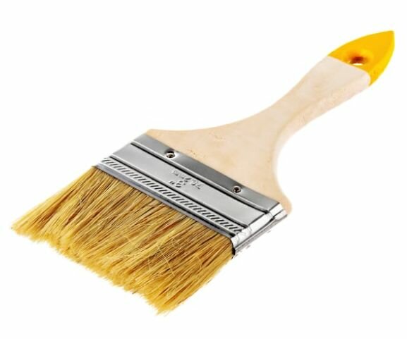 Кисть малярная VIRTUS плоская Slim натуральная щетина 100 мм 001001100