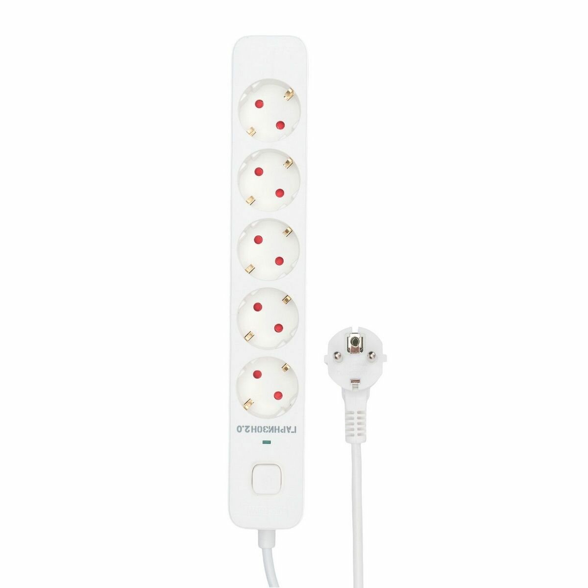 Сетевой фильтр Гарнизон EPS-5-W-2 белый 5 розеток 10А кабель 2м ур. защиты 2+ пакет