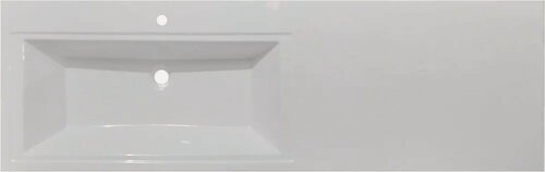 Изображение товара Раковина над стиральной машиной Эстет Даллас 150 L с правым крылом, белая, раковина для ванной из искусственного камня, прямоугольная