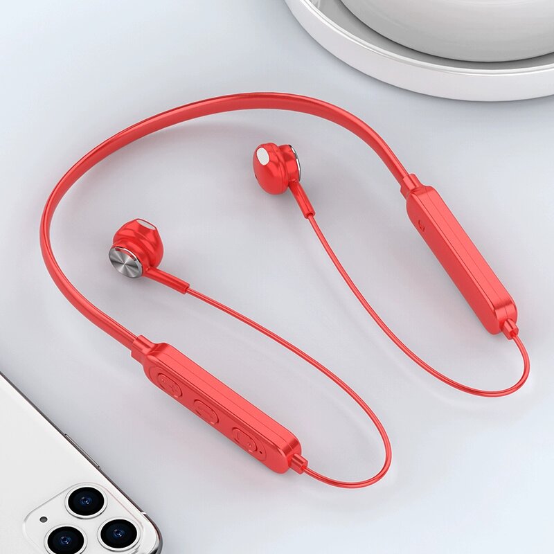 Беспроводные наушники Bluetooth с одиночной батареей, красный цвет — стандартная модель