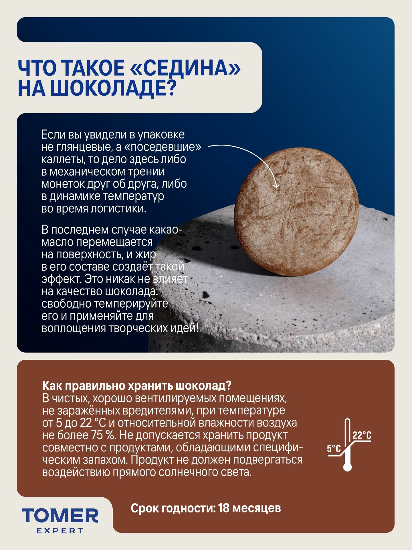 Кондитерский шоколад молочный Tomer Expert 43,6% без сахара, 1 кг, в каллетах для тортов и десертов — фото 9