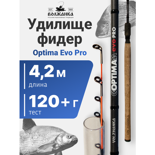 Удилище Volzhanka Optima Evo Pro фидер 4.2м 120+г 041-0120