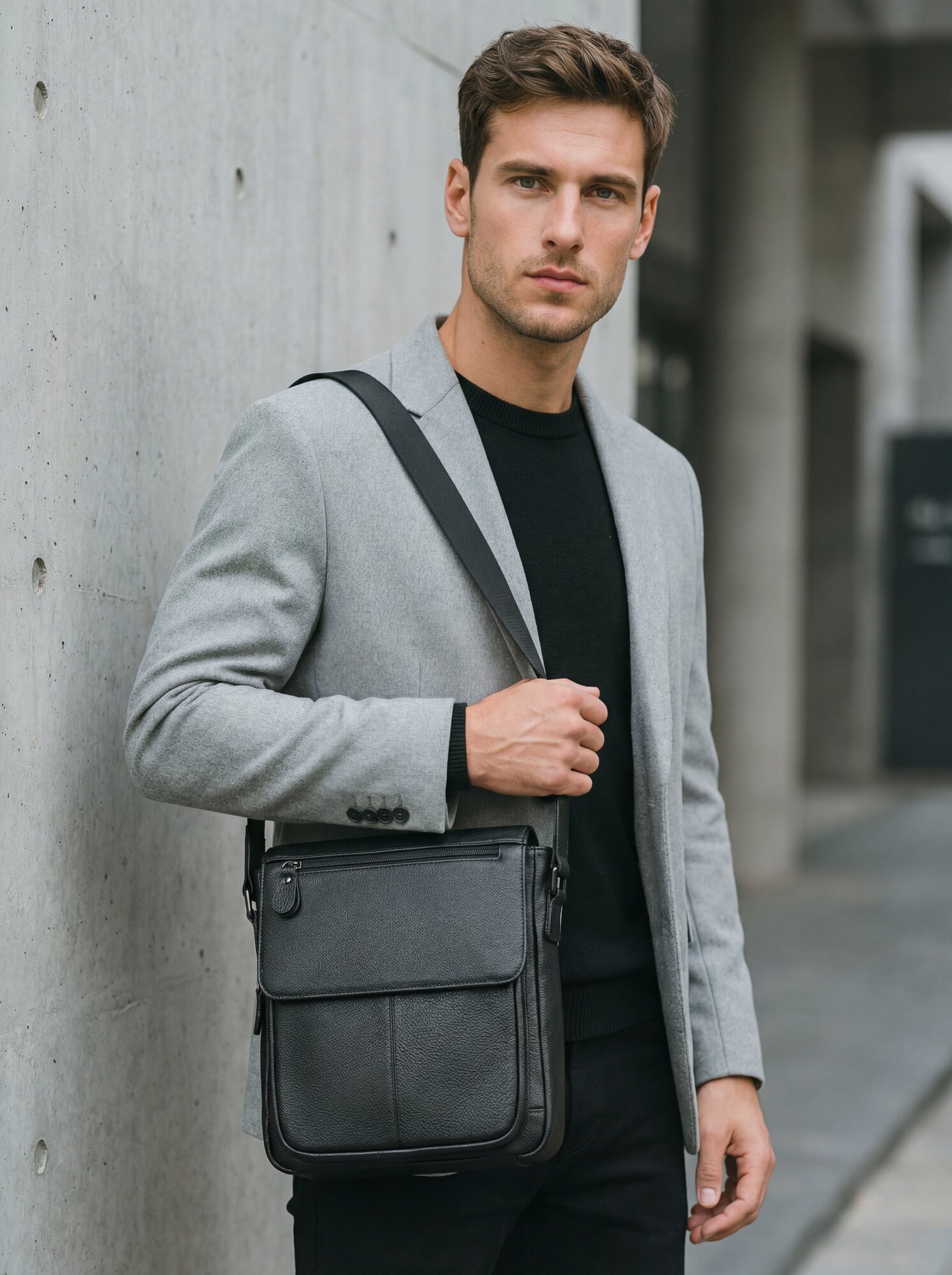 Сумка FAUSTINI, фактура матовая, гладкая, черный — фото 1