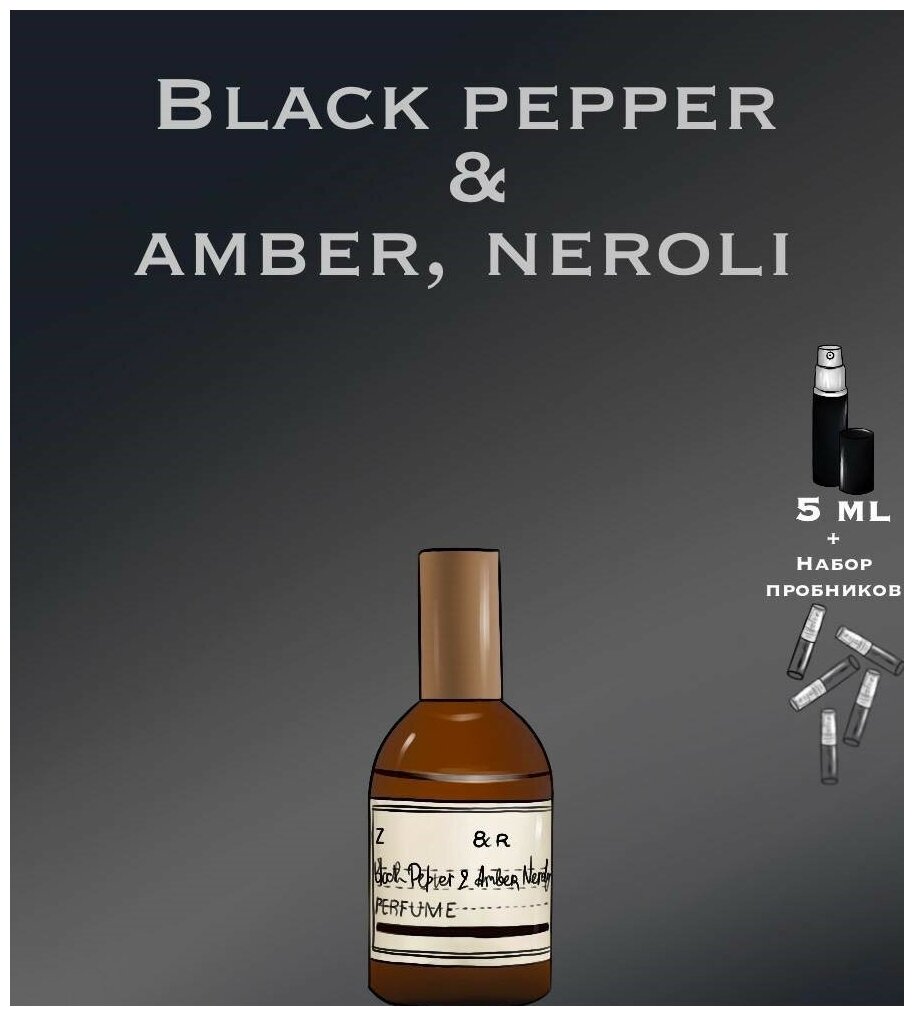 Духи crazyDanKos Black Pepper & Amber, Neroli + Набор пробников (Спрей 5мл)