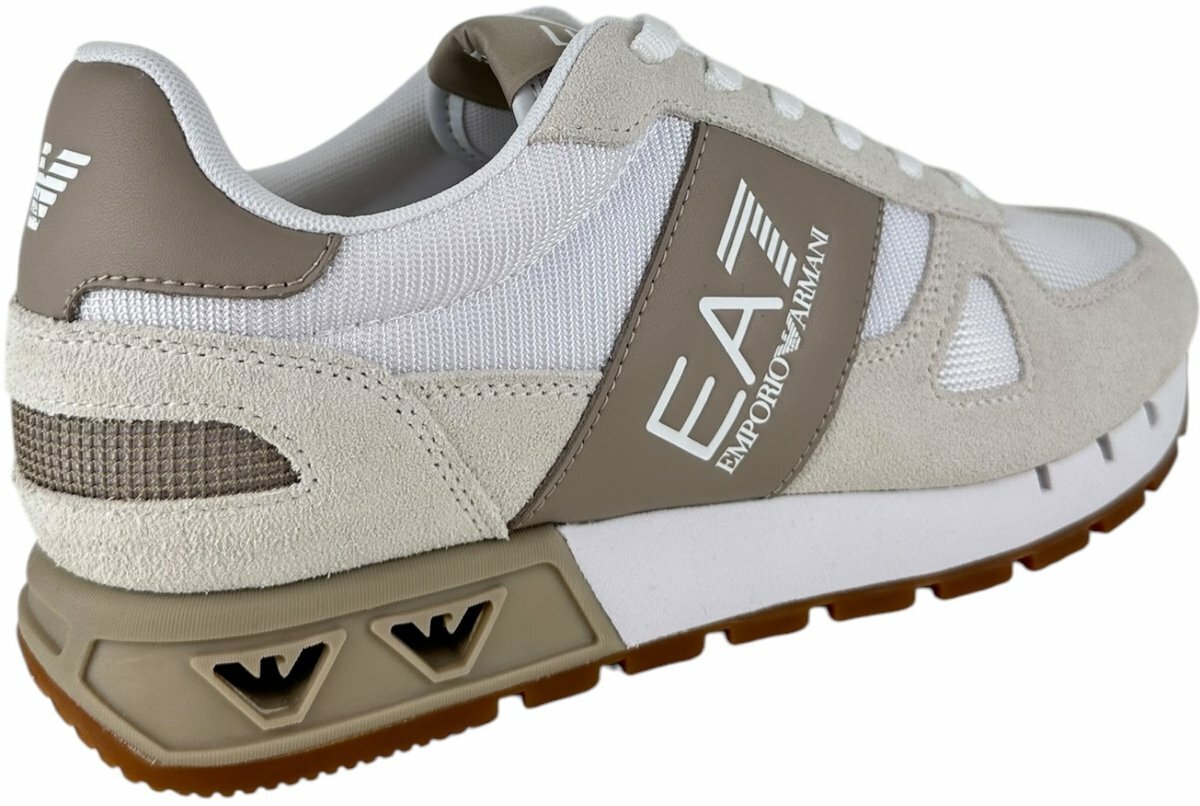Кроссовки EA7 EMPORIO ARMANI, размер 7, белый/бежевый — фото 1