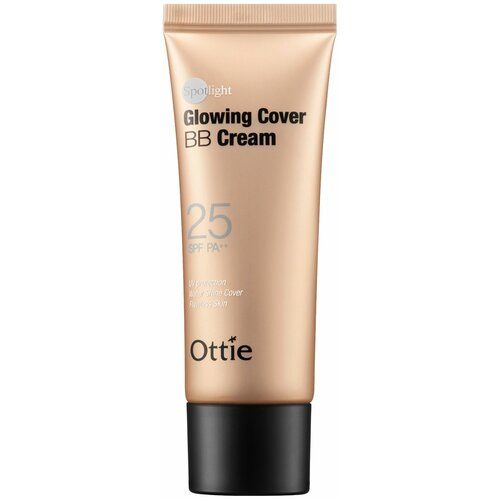 Ottie BB крем Glowing Cover, SPF 25, 40 мл/40 г, оттенок: бежевый, 1 шт. bb крем для лица ottie spotlight glowing cover bb cream spf25 pa многофункциональный увлажняющий bb крем