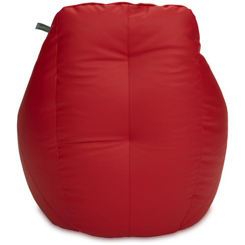 фото Кресло мешок «босс», эко-кожа и замша, красный пуффбери