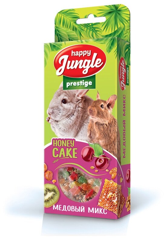 Лакомство Happy Jungle Престиж корзинки для грызунов медовый микс 3 шт.