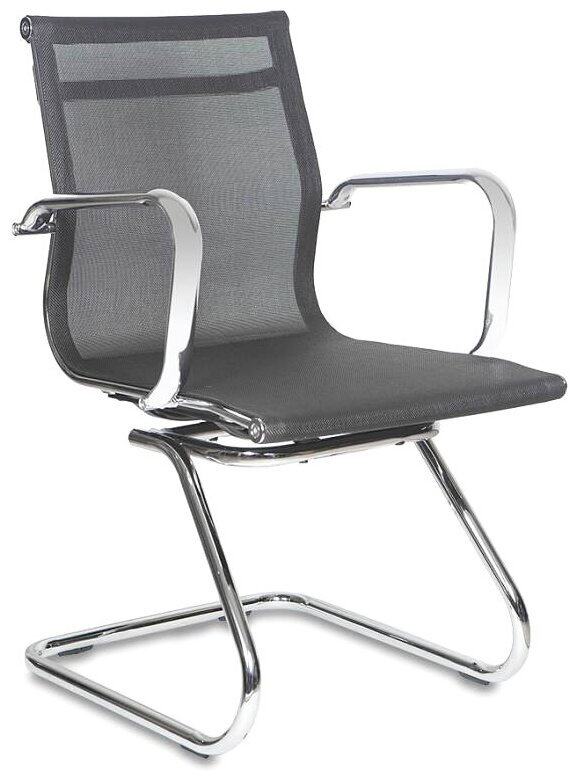 Кресло CH-993-Low-V черный M01 сетка низк.спин. полозья металл хром / Компьютерное кресло для директора, начальника, менеджера