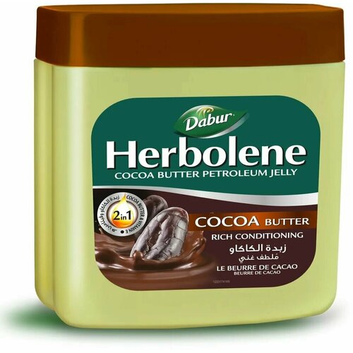 крем для кожи dabur herbolene с маслом аргана и витамином е увлажняющий 225 мл Dabur Herbolene Вазелин для кожи с маслом какао и витамином Е 225 мл