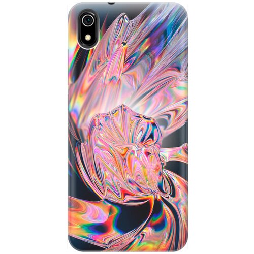 фото Ультратонкий силиконовый чехол-накладка для xiaomi redmi 7a с принтом "стеклянная абстракция" gosso