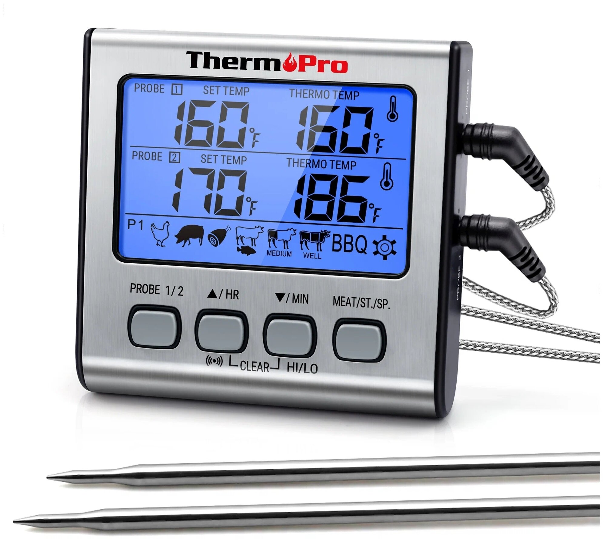 Термощуп/ Кулинарный термометр с термощупом/ Термометр для мяса/ ThermoPro TP-17