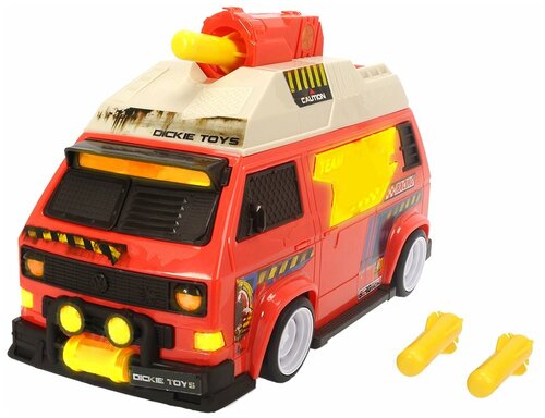 Фургон Dickie Toys VW T3 Camper с залповой установкой (3756004) 1:6, 15 см, оранжевый