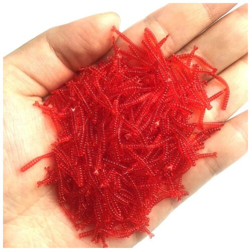 Красные черви Bionic силиконовая мягкая приманка супер клёв 3x50 штук