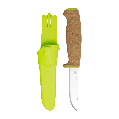 Нож Morakniv Floating Knife (S) Lime, нержавеющая сталь, пробковая ручка, зеленый, 13686 нож morakniv hook knife 162 double edge s