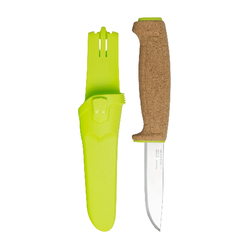 Нож Morakniv Floating Knife (S) Lime, нержавеющая сталь, пробковая ручка, зеленый, 13686