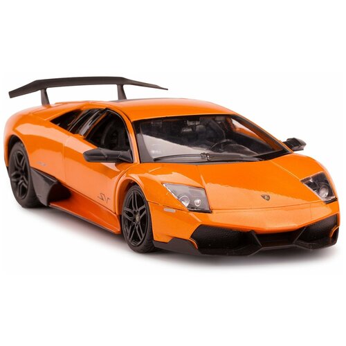 Легковой автомобиль Rastar Lamborghini Murcielago LP670-4 SV (39300) 1:24, 23.5 см, оранжевый машина металлическая rmz city 1 32 lamborghini lp670 4 murcielago серый цвет полоса special edition двери открываются