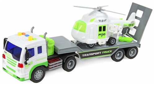 Набор техники DRIFT Green Transport Truck (82218) 1:16, 47 см, зеленый/серый/белый