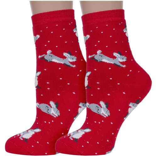 Носки Красная Ветка, 2 пары, размер 23-25, красный носки красная ветка размер 23 25 красный