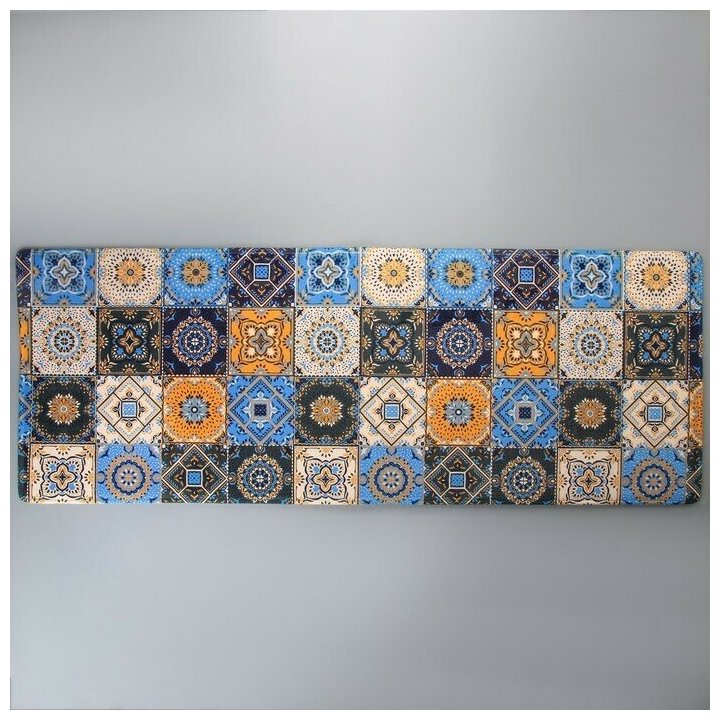 Коврик для ванной для дома «Богемия», 45×120 см, мозаика, 1 шт. - фотография № 2