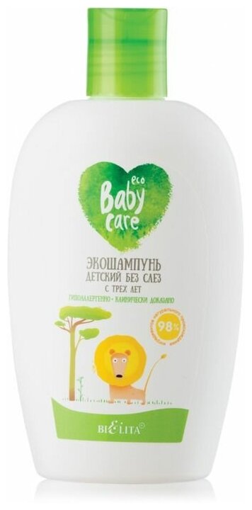 Bielita Экошампунь Baby Care без слёз с трёх лет, 260 мл, 280 г