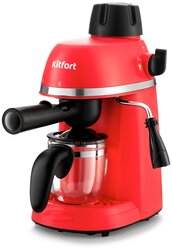 Кофеварка Kitfort КТ-760-1, рожковая, 800 Вт, 0.24 л, капучинатор, красная