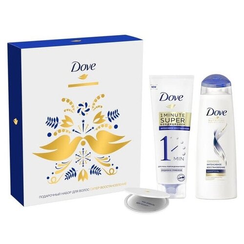 фото Dove подарочный набор супер восстановление для волос 2020 6х(180+250)мл