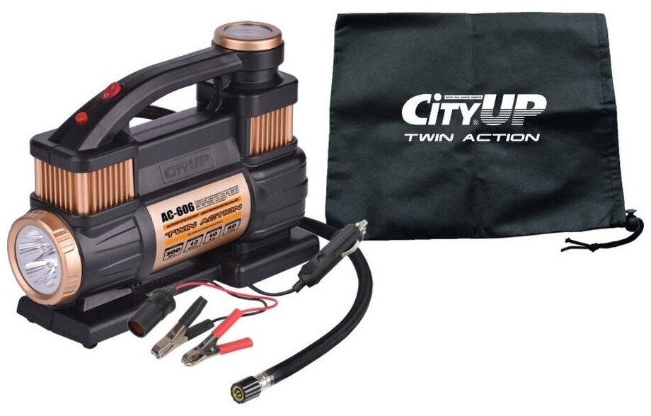 Компрессор автомобильный CityUP AC-606 Twin Action